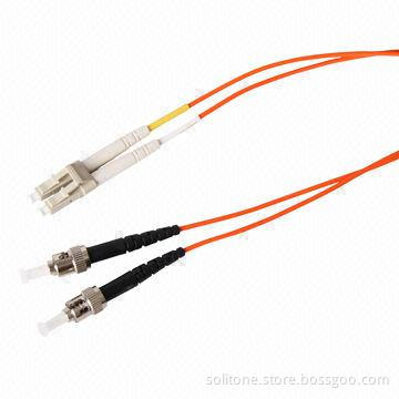 LC/PC-ST/PC Fiber Patch Cords with MM, 9/125, Duplex and 3.0mm Cable Diameter